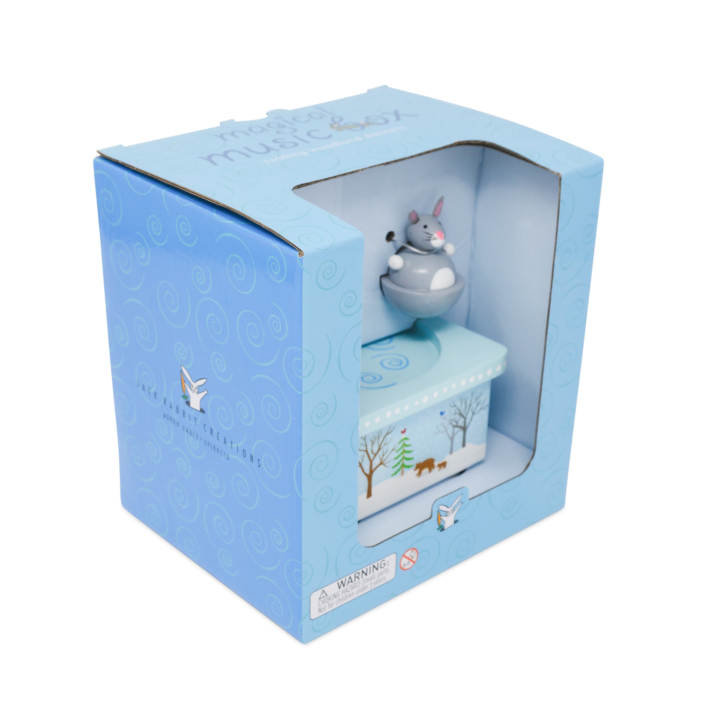 Jack Rabbit Dancing Fox & Bunny Music Box
