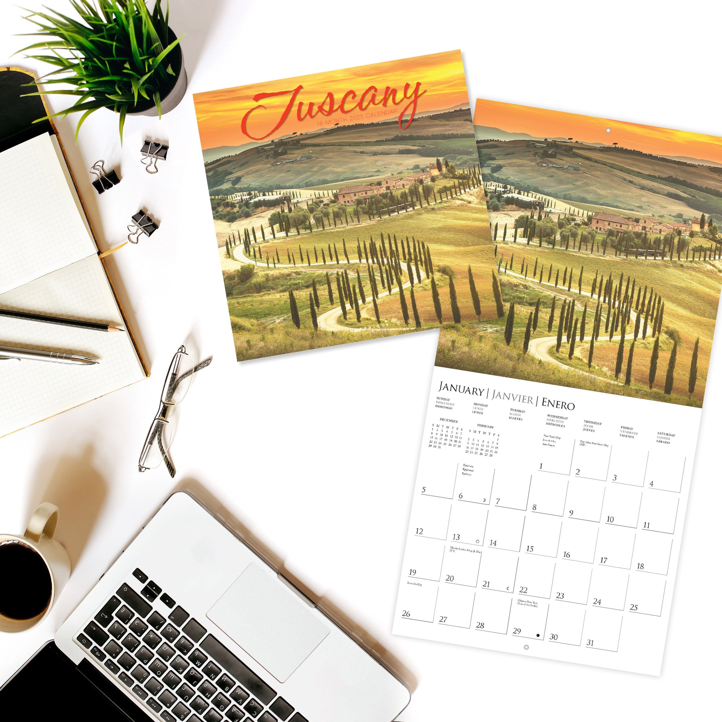 Tuscany 2025 Wall Calendar    