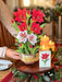 Scarlet Amaryllis Pop Up Flower Bouquet Greeting Card    