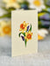 English Daffodils Mini Pop Up Flower Bouquet Greeting Card    
