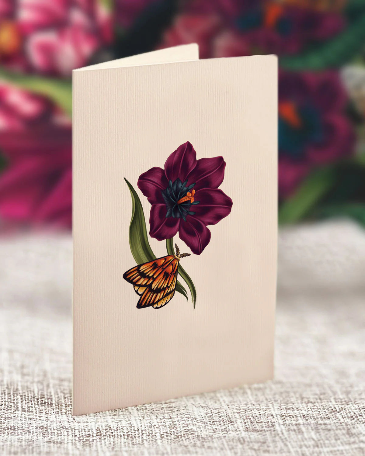 Moonlit Garden Mini Pop Up Flower Bouquet Greeting Card    