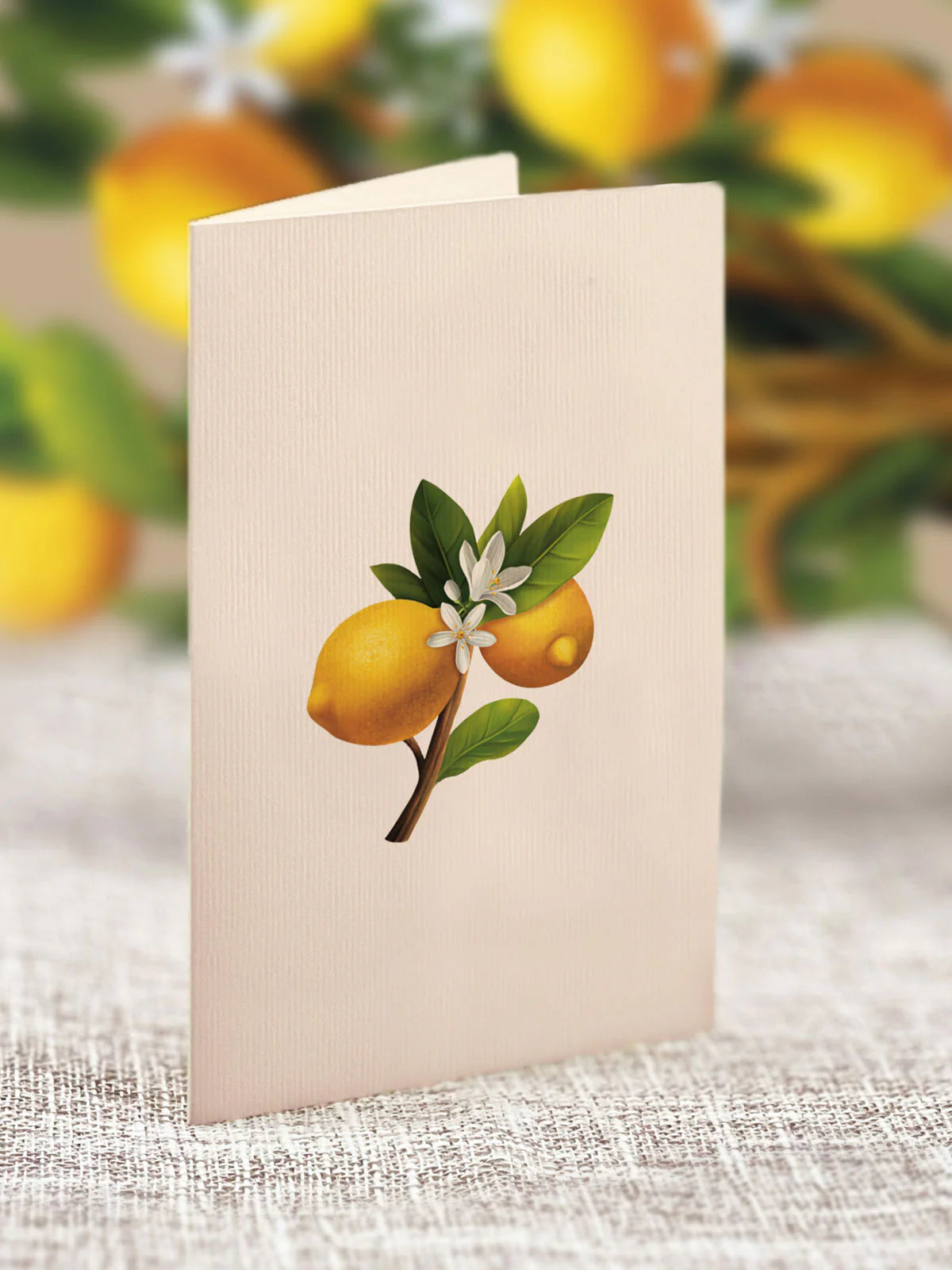 Lemon Blossom Tree Mini Pop Up Greeting Card    