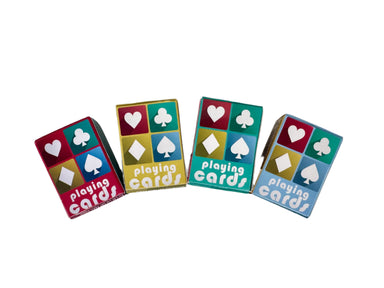 Mini Playing Cards - Red, Yellow, Green, or Blue (Single Deck)