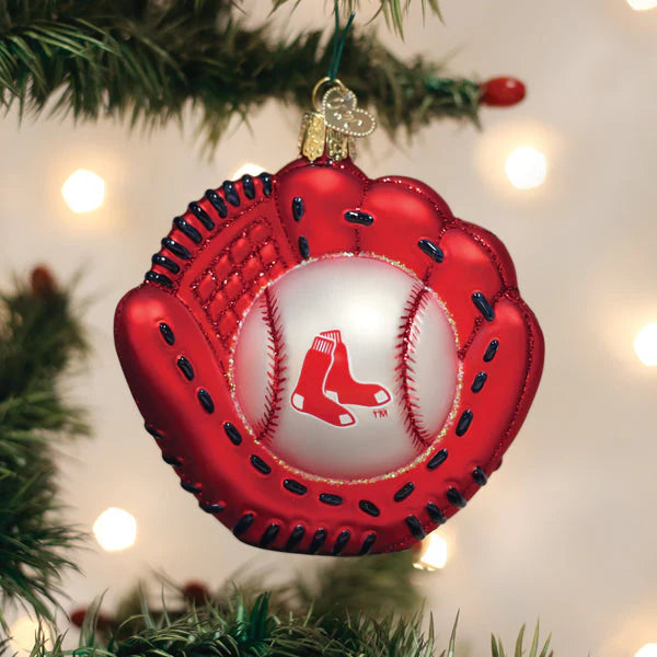 Old World Christmas MLB Boston Red Sox Mitt and Ball Ornament