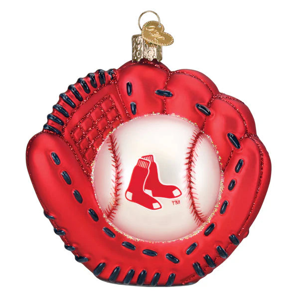 Old World Christmas MLB Boston Red Sox Mitt and Ball Ornament