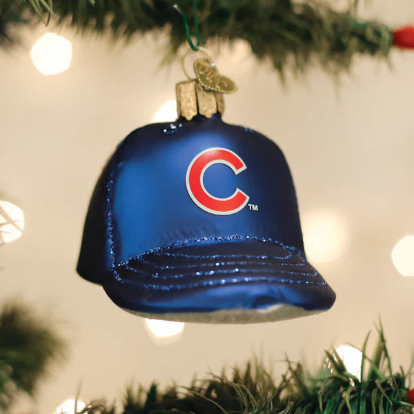 Old World Christmas MLB Chicago Cubs Baseball Hat Ornament