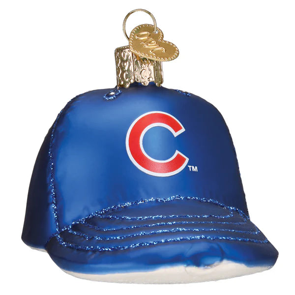 Old World Christmas MLB Chicago Cubs Baseball Hat Ornament