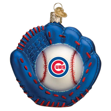 Old World Christmas MLB Chicago Cubs Mitt and Ball Ornament