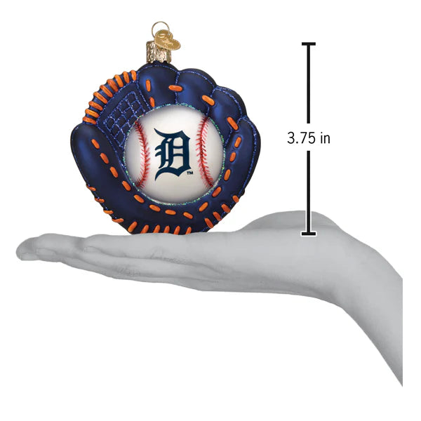 Old World Christmas MLB Detroit Tigers Mitt and Ball Ornament