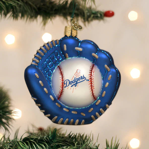 Old World Christmas Los Angeles Dodgers Baseball Mitt Ornament