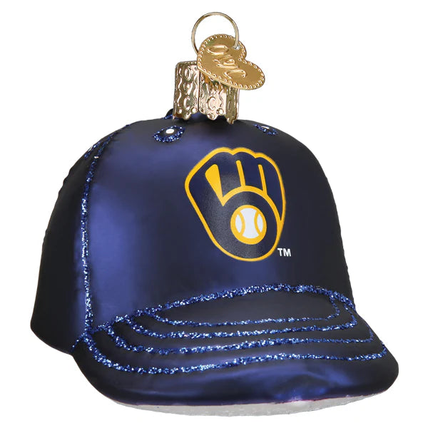 Old World Christmas MLB Milwaukee Brewers Baseball Hat Ornament