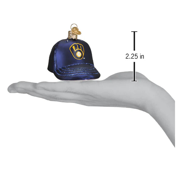 Old World Christmas MLB Milwaukee Brewers Baseball Hat Ornament