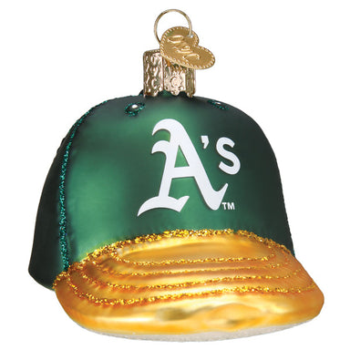 Old World Christmas Oakland A's Baseball Hat Ornament    