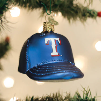 Old World Christmas Texas Rangers Baseball Hat Ornament