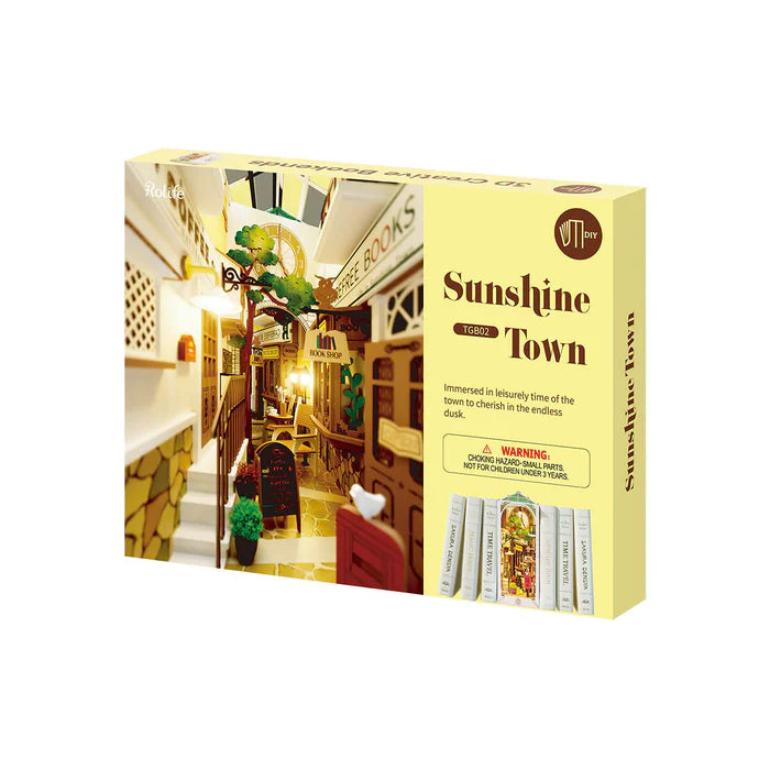 Robotime Rolife Sunshine Town Book Nook    