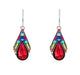 Firefly Camelia Simple Drop Earrings - Multi Scarlet Red    