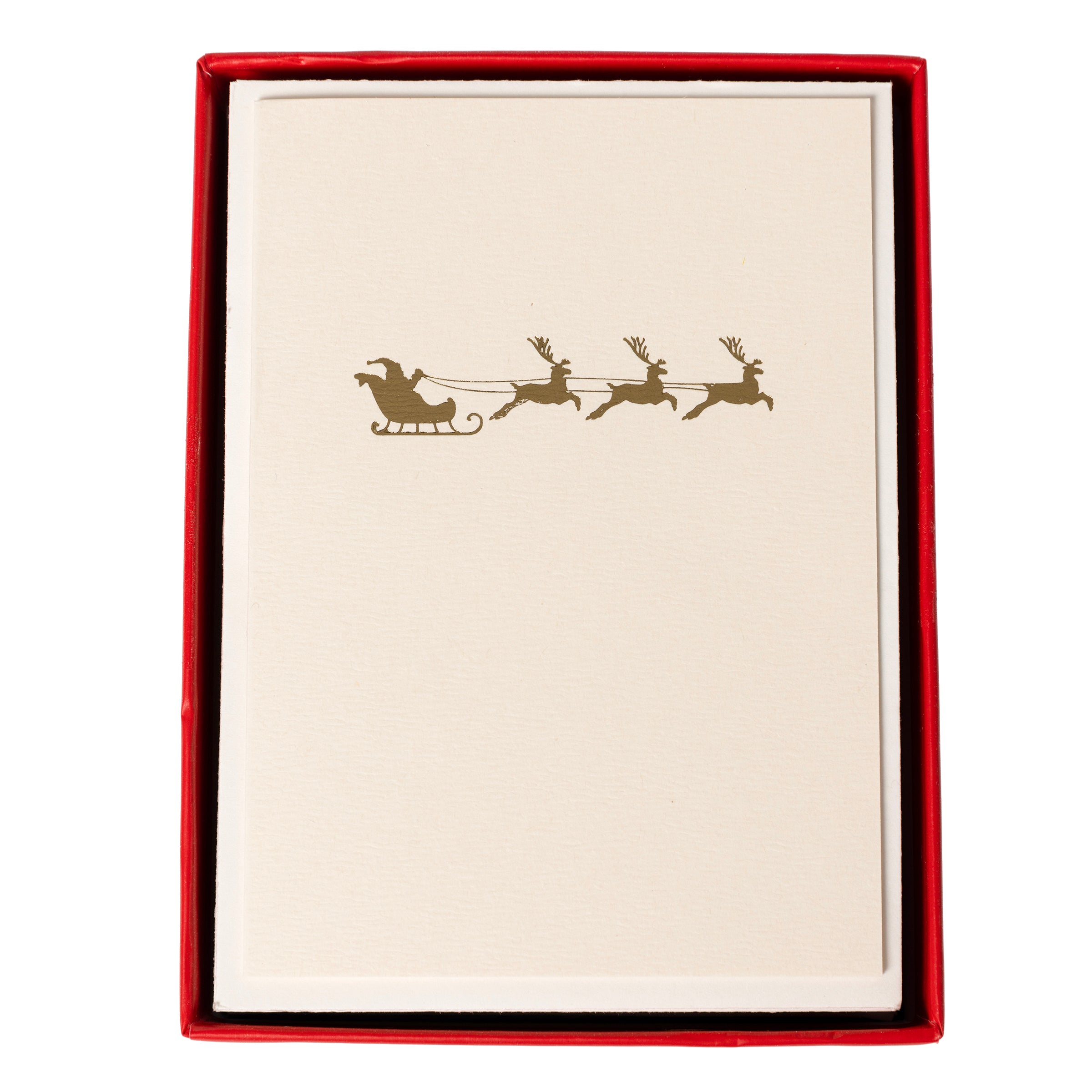 Santa Sleigh Petite Boxed Holiday Cards    