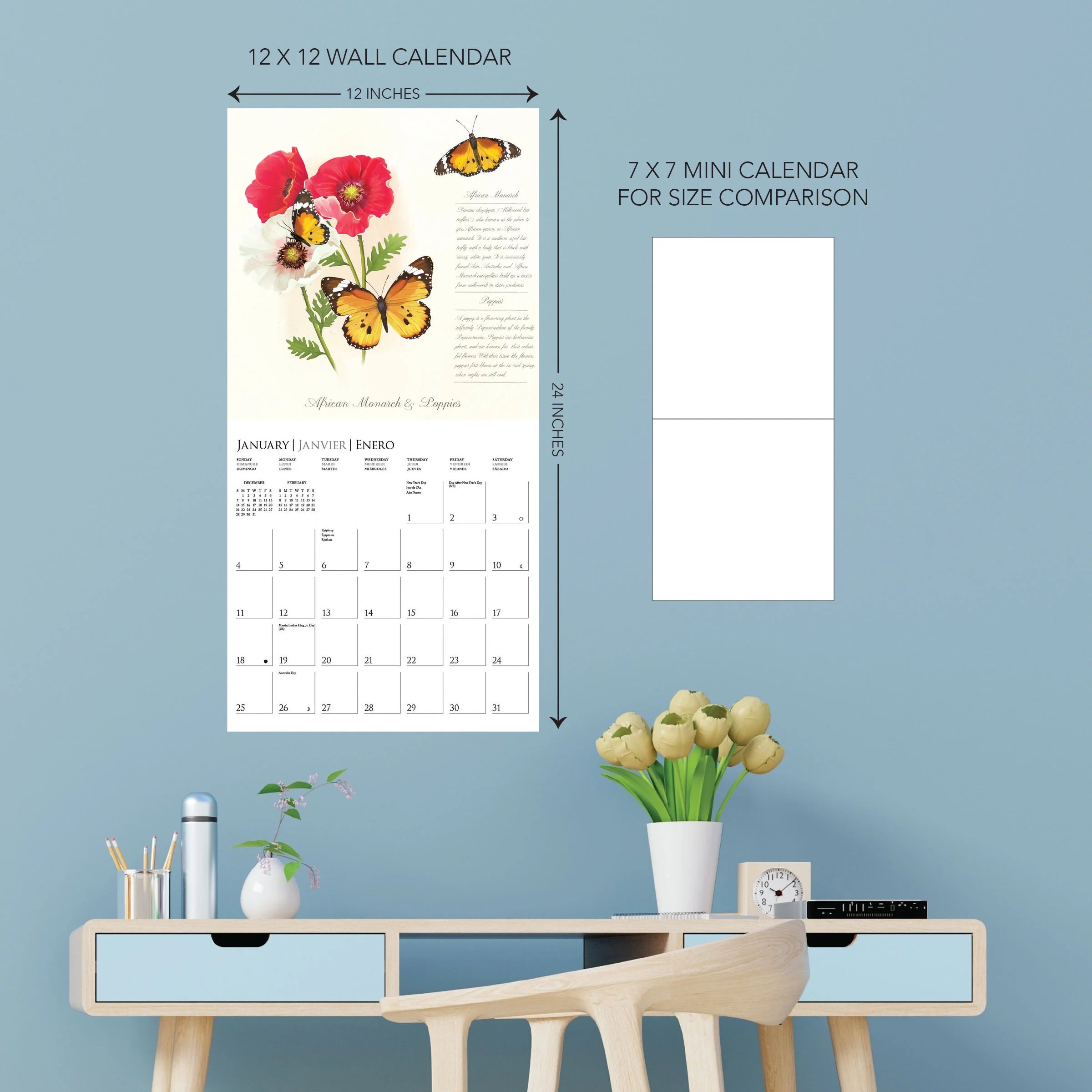 Butterflies 2026 Wall Calendar