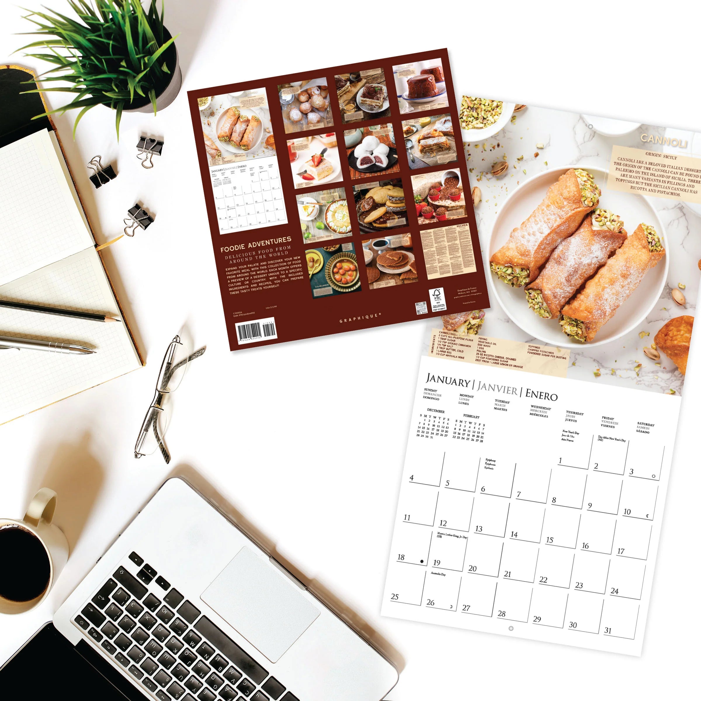 Foodie Adventures 2026 Wall Calendar