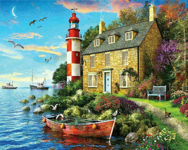 SPRGBK The Cottage Lighthouse 1000 Piece Puzzle