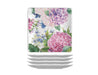 Wild Hydrangea Set of 4 Melamine Canapé Plates
