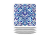 Indigo Seas Set of 4 Melamine Canapé Plates