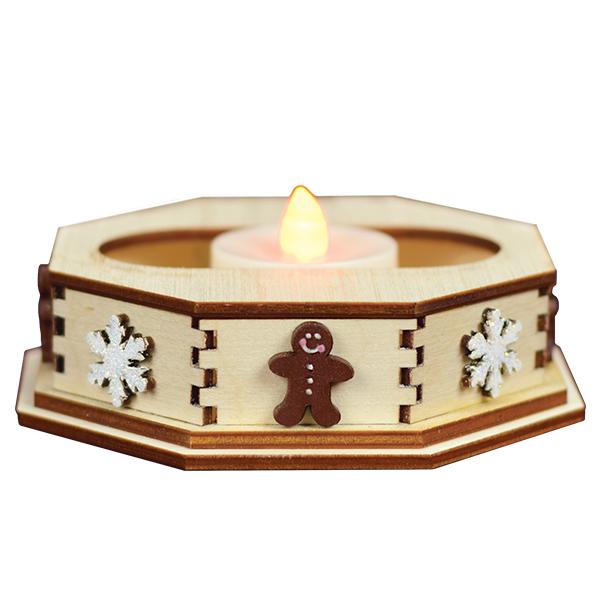 Ginger Cottages Snowflake Tealight Display    