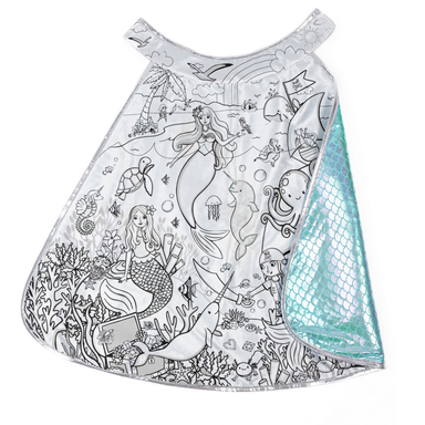 CE Mermaid Dreamscape Color-In Cape
