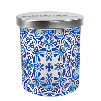 Indigo Seas Decorative Glass Candle