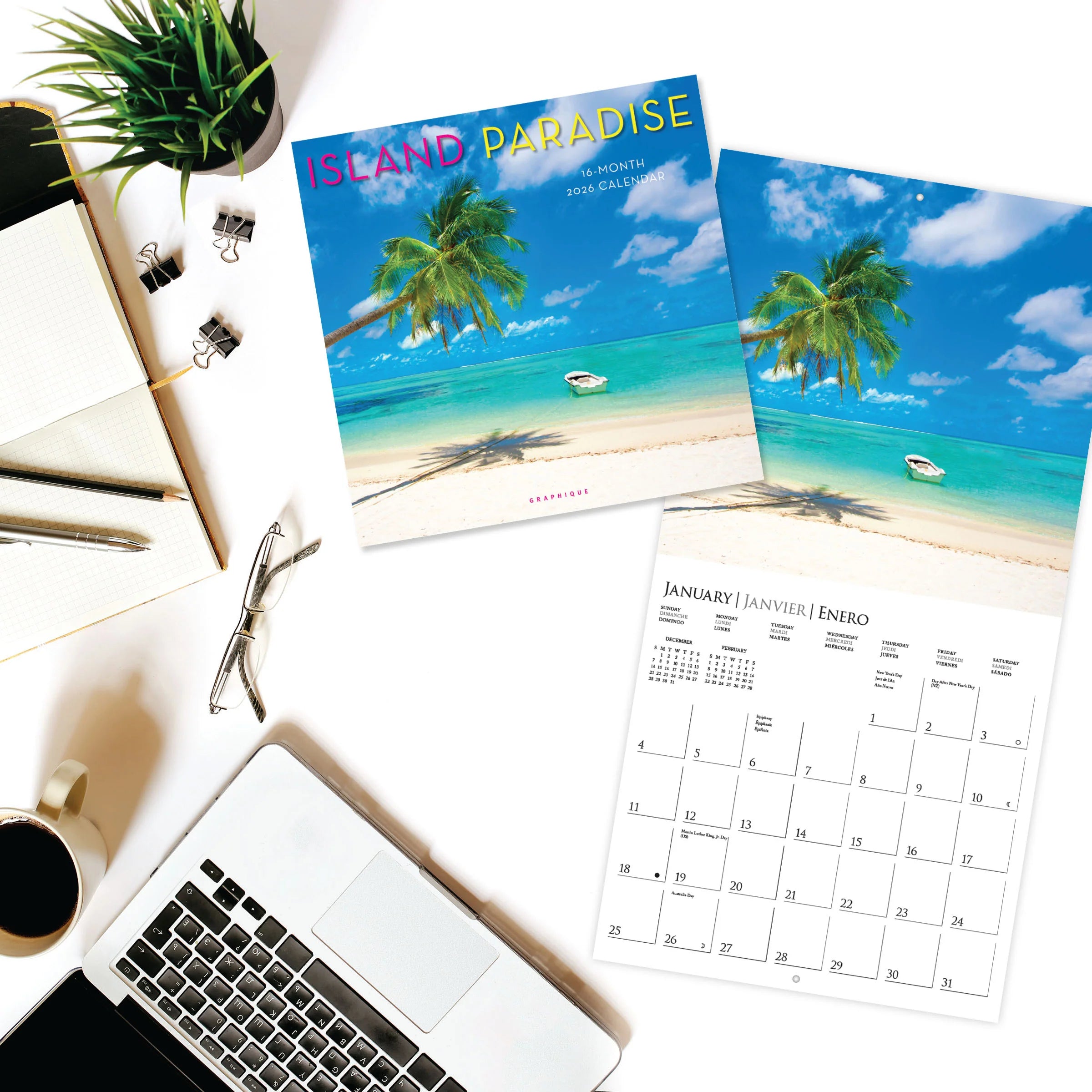 Island Paradise 2026 Wall Calendar