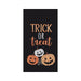 Trick or Treat Black Embroidered Kitchen Towel    