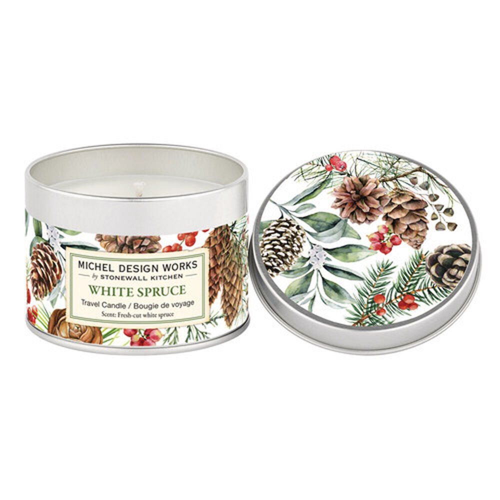 White Spruce Soy Wax Travel Candle    