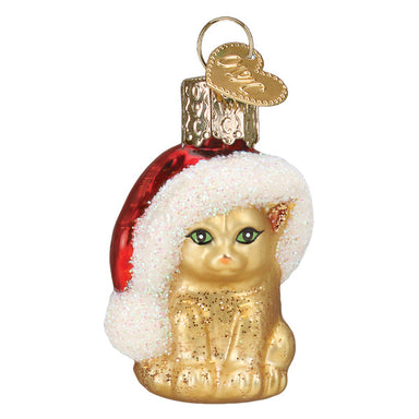 Old World Christmas Gumdrops Mini Santa's Kitten Ornament    