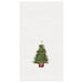 Christmas Tree With Star Embroidered Waffle Weave Kitchen Towel    