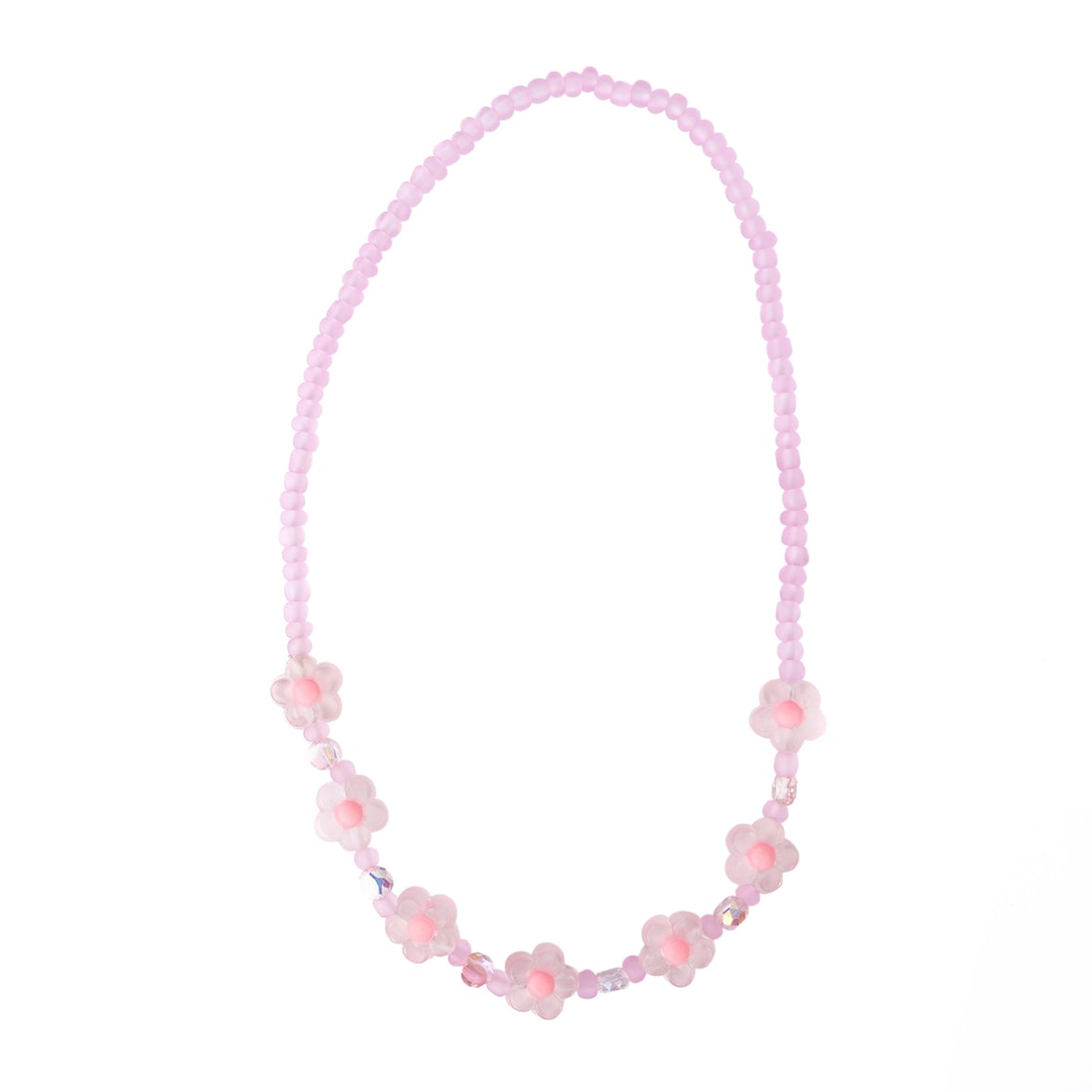 CE Pink Crystal Blooms Necklace & Bracelet Set