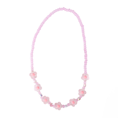 CE Pink Crystal Blooms Necklace & Bracelet Set