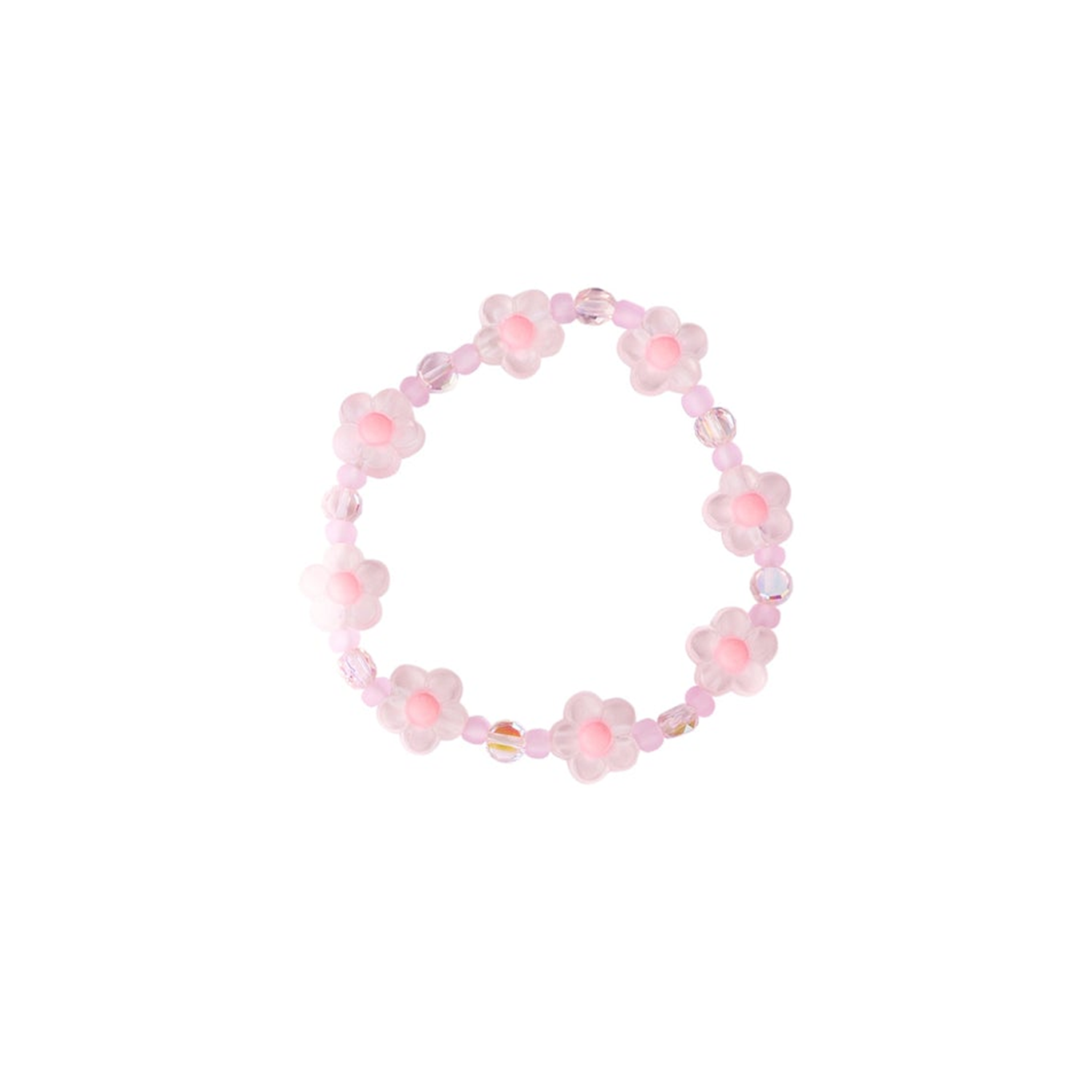 CE Pink Crystal Blooms Necklace & Bracelet Set