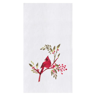 Cardinal Spring Embroidered Flour Sack Kitchen Towel    