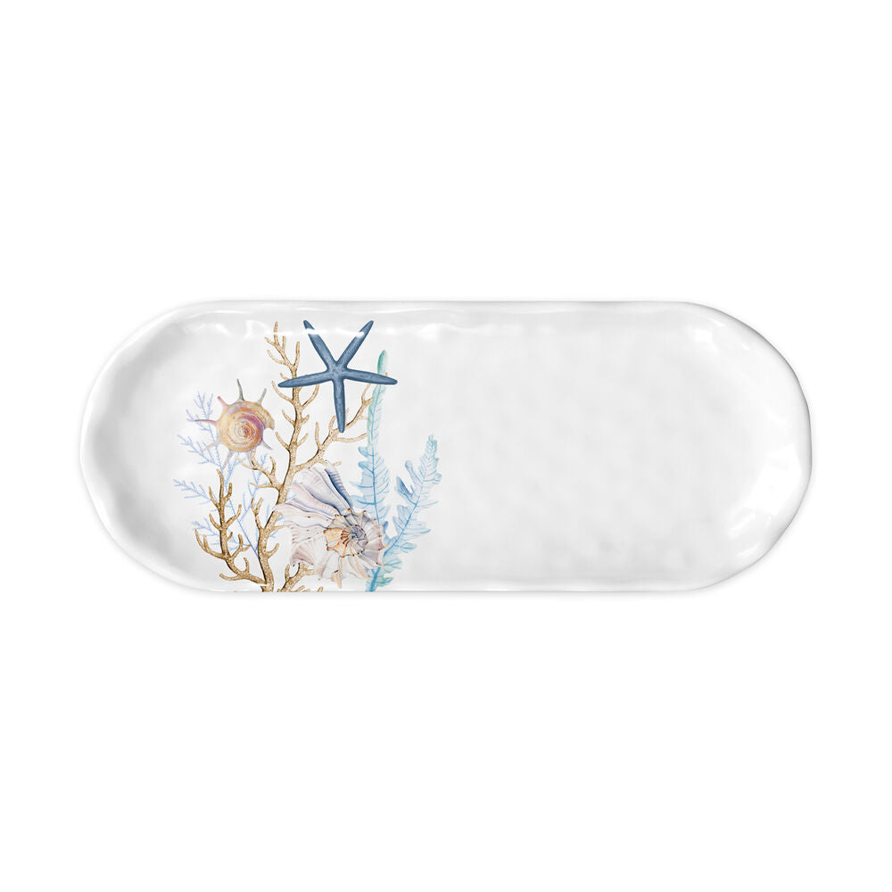 Ocean Tide Melamine Accent Tray