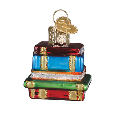 Old World Christmas Mini Gumdrops Stack of Books Ornament