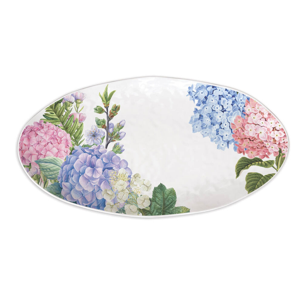 Wild Hydrangea Melamine Oval Platter