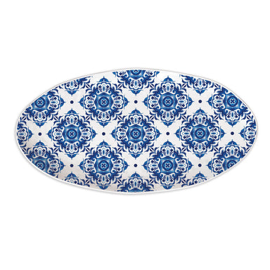 indigo Seas Melamine Oval Platter