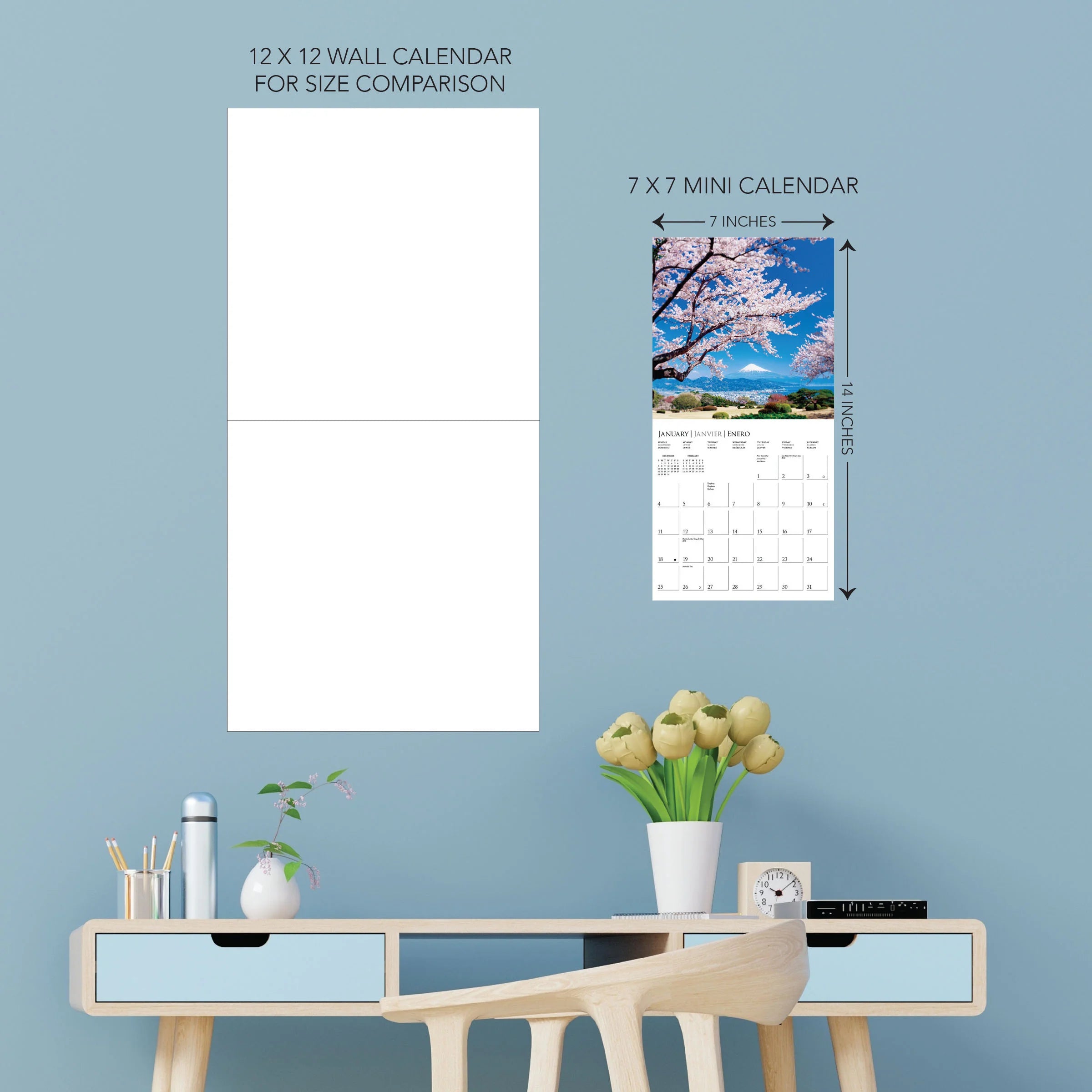 Passport To The World 2026 Mini Wall Calendar