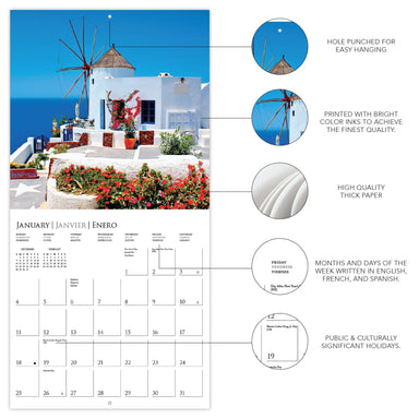 Greek Isles 2026 Wall Calendar