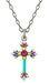 Firefly Petite Cross Pendant Necklace - Multi Color    
