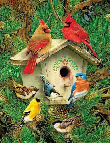 SPRGBK Feathered Retreat 350 Piece Large Format Puzzle