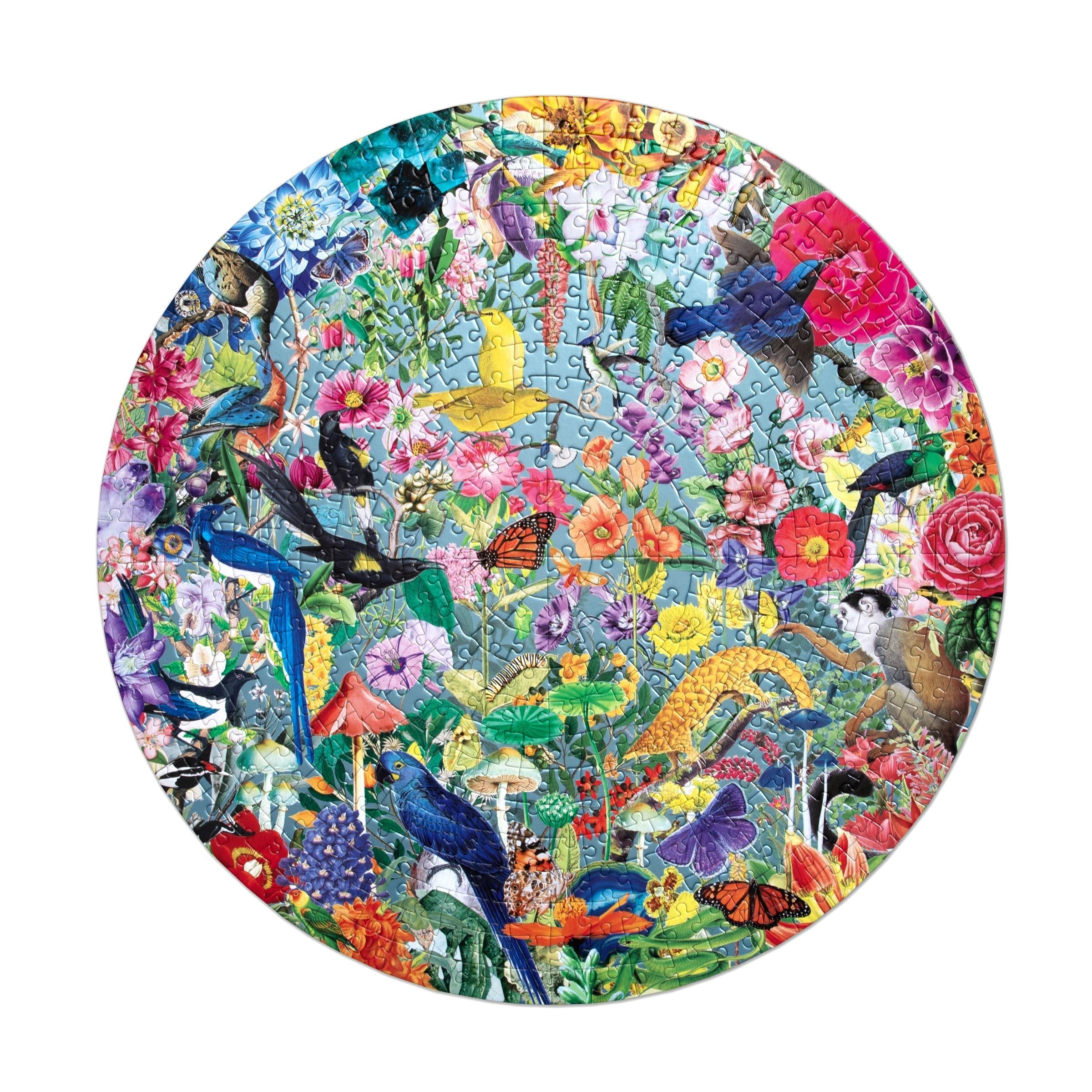 eeBoo Paradise Garden 500 Piece Round Puzzle