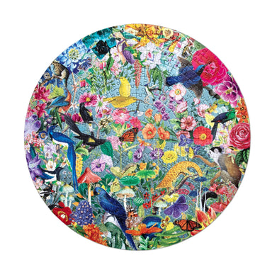 eeBoo Paradise Garden 500 Piece Round Puzzle
