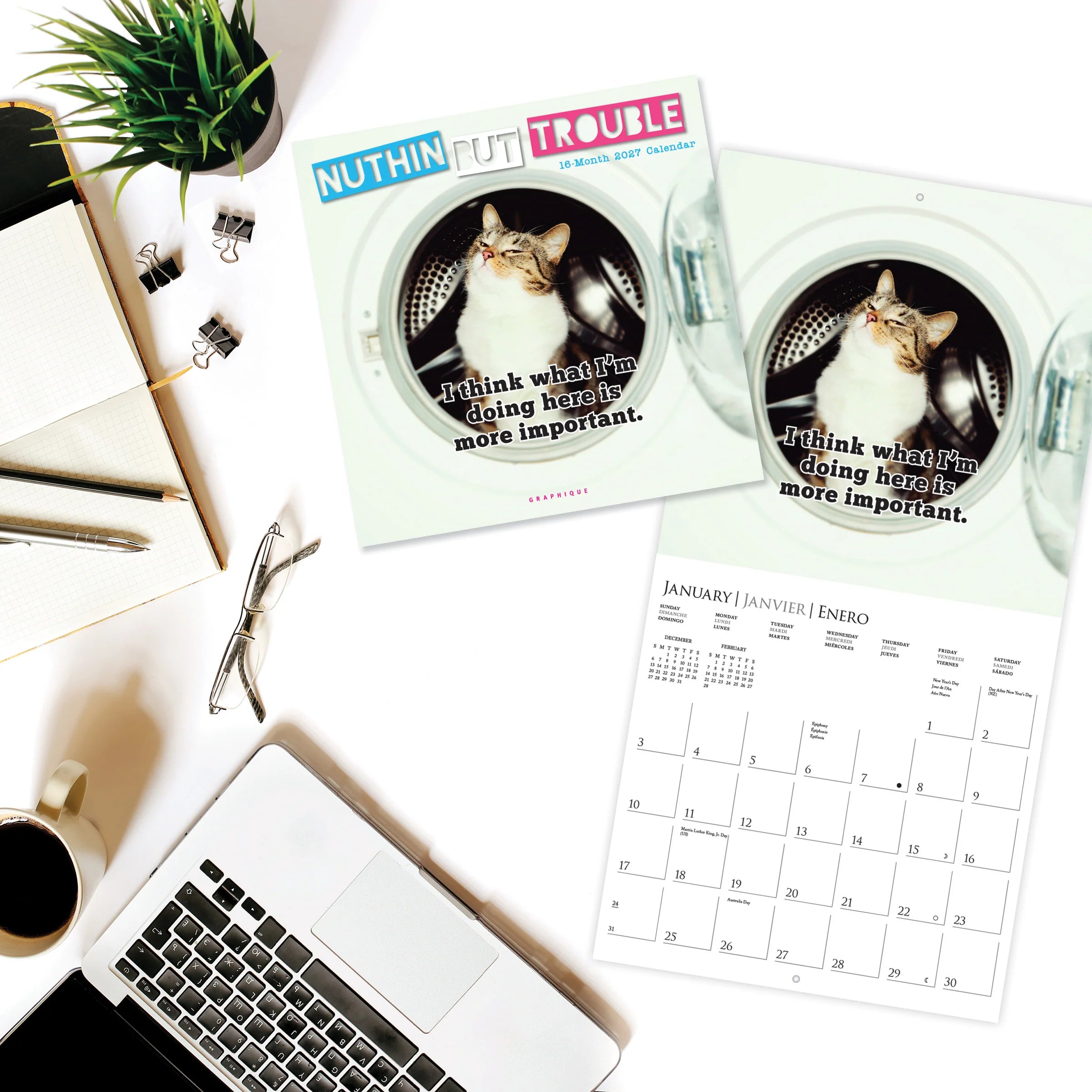 GRPH Nuthin' But Trouble 2027 Wall Calendar
