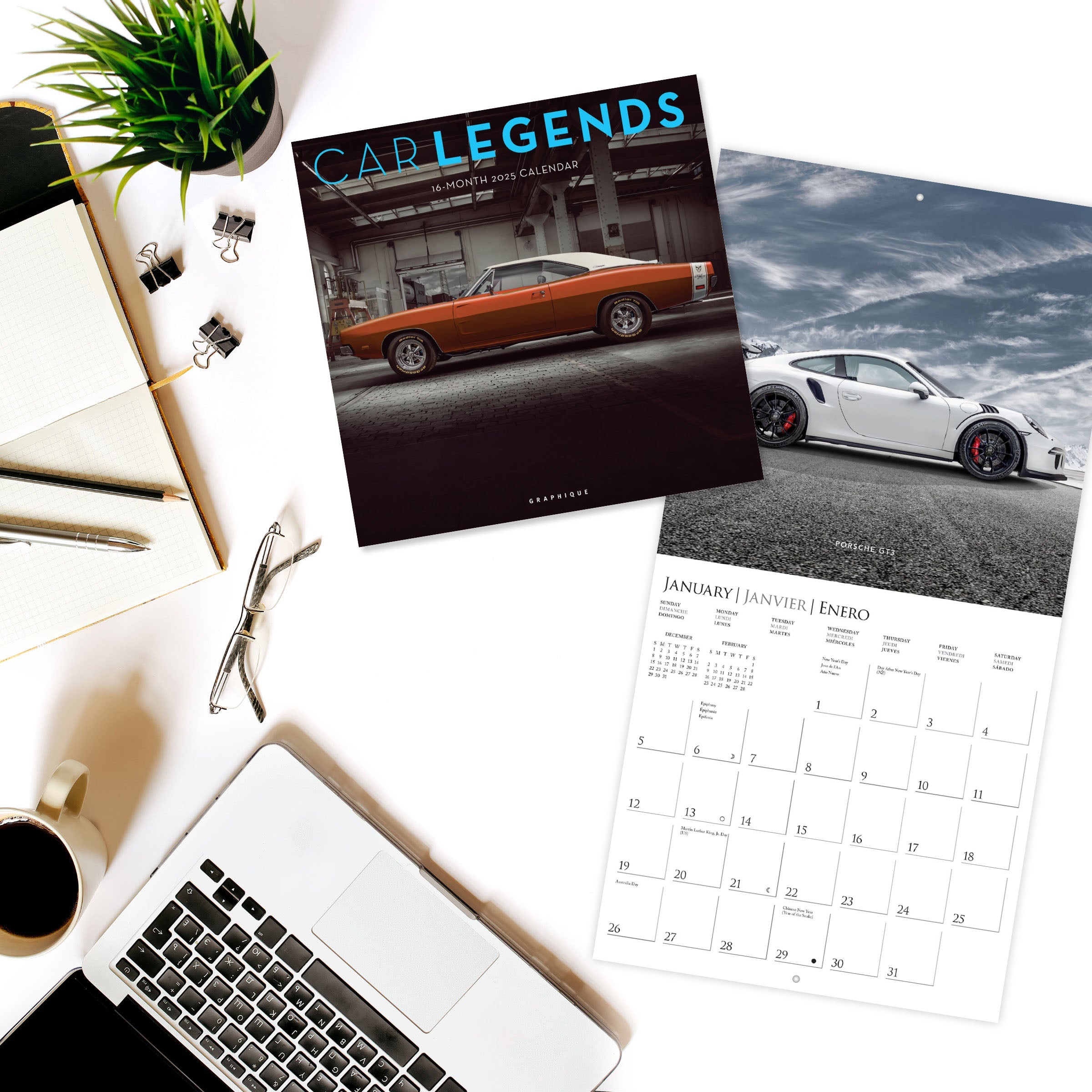 Car Legends 2025 Wall Calendar    